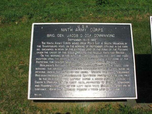 NINTH ARMY CORPS WAR MEMORIAL PLAQUE III