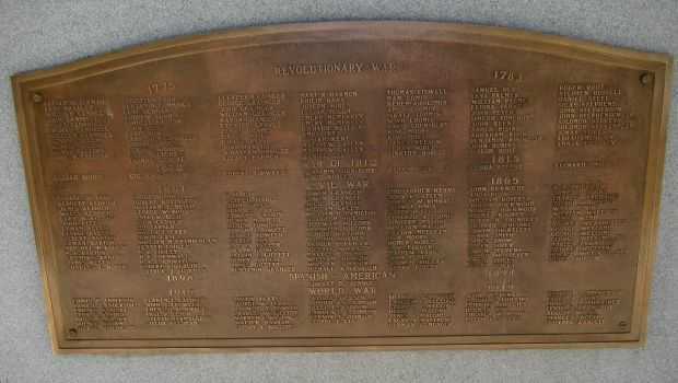 SOUTHWICK WAR VETERANS MEMORIAL PLAQUE