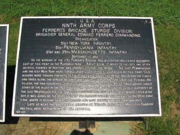 NINTH ARMY CORPS WAR MEMORIAL PLAQUE II