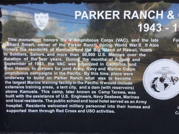 CAMP TARAWA 1943-1945 WAR MEMORIAL TABLET A