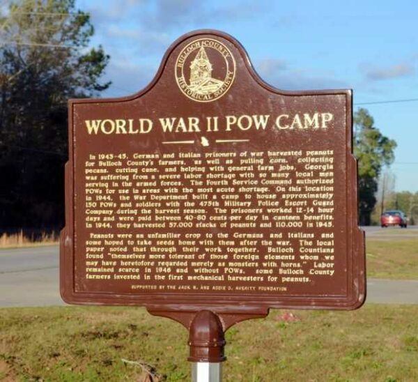 WORLD WAR II POW CAMP WAR MEMORIAL MARKER