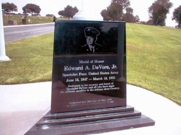 EDWARD A. DEVORE, JR. MEDAL OF HONOR WAR MEMORIAL FRONT