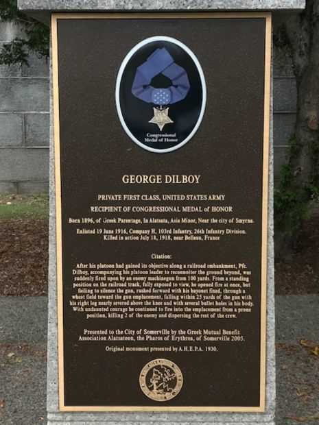 GEORGE DILBOY MEDAL OF HONOR WAR MEMORIAL BUST PLAQUE