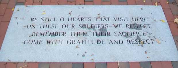 SHELBURNE WAR MEMORIAL DEDICATION STONE