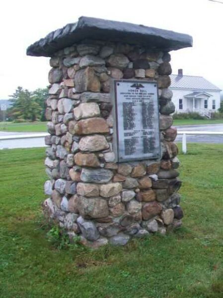 ADDISON HONOR ROLL WAR MEMORIAL