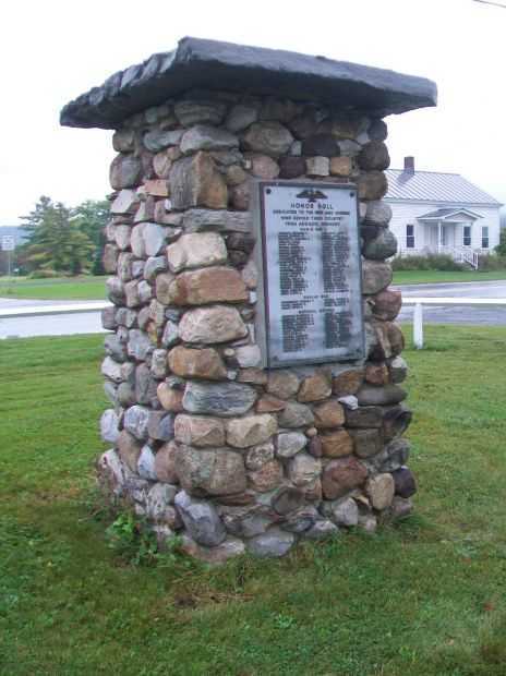 ADDISON HONOR ROLL WAR MEMORIAL