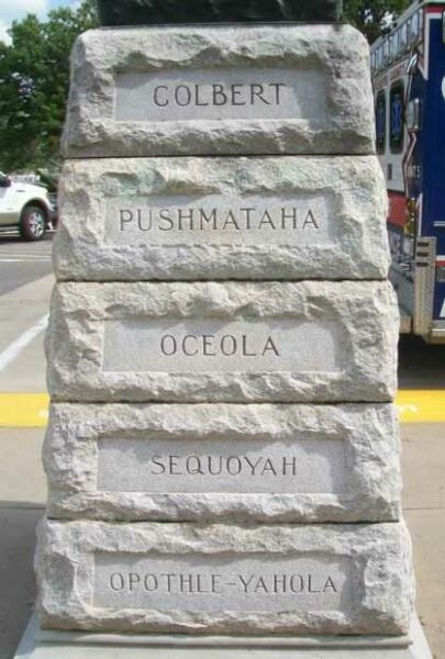 FIVE CIVILIZED TRIBES WORLD WAR MEMORIAL SIDE B