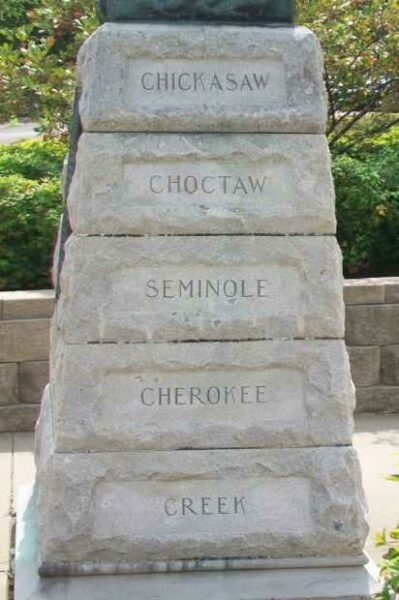FIVE CIVILIZED TRIBES WORLD WAR MEMORIAL SIDE A