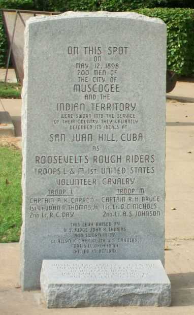 ROOSEVELT’S ROUGH RIDERS TROOPS L & M WAR MEMORIAL