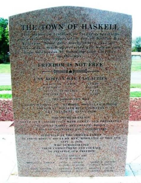 KOREAN WAR MEMORIAL THUNDERBIRDS BACK