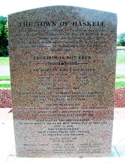 KOREAN WAR MEMORIAL THUNDERBIRDS BACK