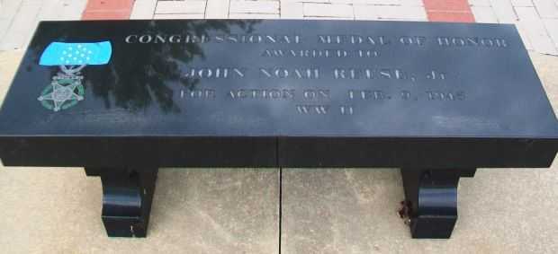 JOHN NOAH REESE, JR. MEDAL OF HONOR MEMORIAL BENCH