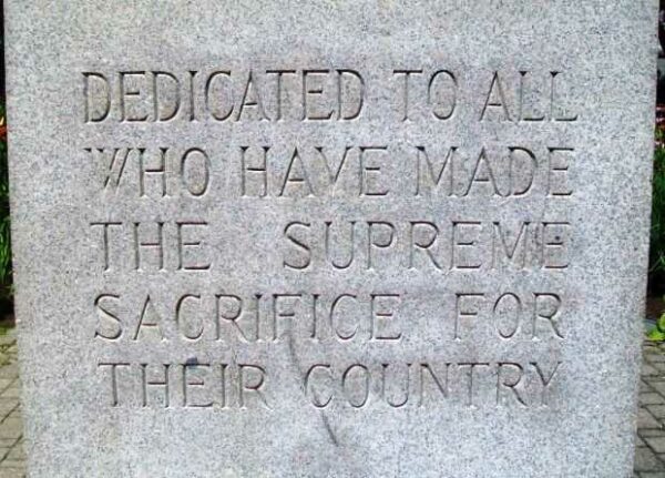 BANGOR WORLD WAR I MEMORIAL DEDICATION STONE