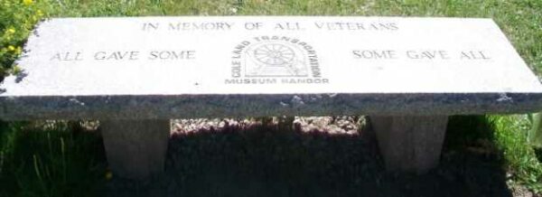 DAVENPORT PARK ALL VETERANS MEMORIAL BENCH