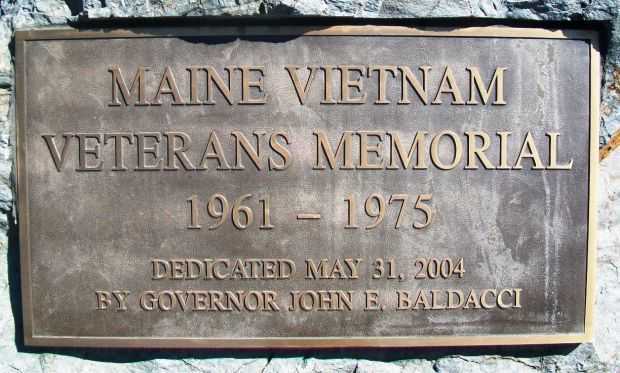 MAINE VIETNAM VETERANS MEMORIAL DEDICATION PLAQUE