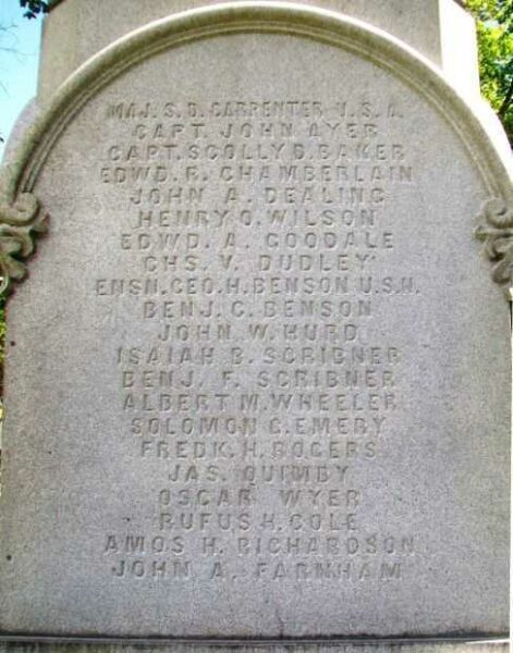 BANGOR CITIZEN SOLDIERS CIVIL WAR MEMORIAL HONOR ROLL STONE C