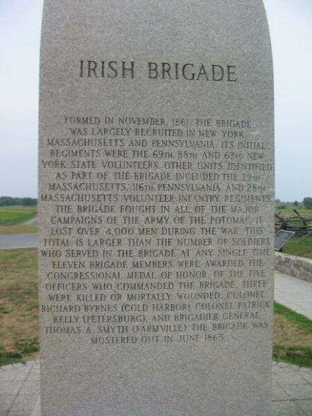 IRISH BRIGADE AT ANTIETAM WAR MEMORIAL RIGHT SIDE