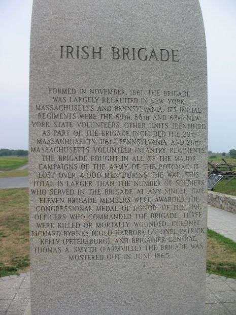 IRISH BRIGADE AT ANTIETAM WAR MEMORIAL RIGHT SIDE