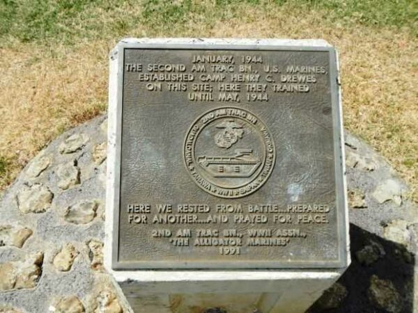 CAMP HENRY C. DREWES WAR MEMORIAL PLAQUE