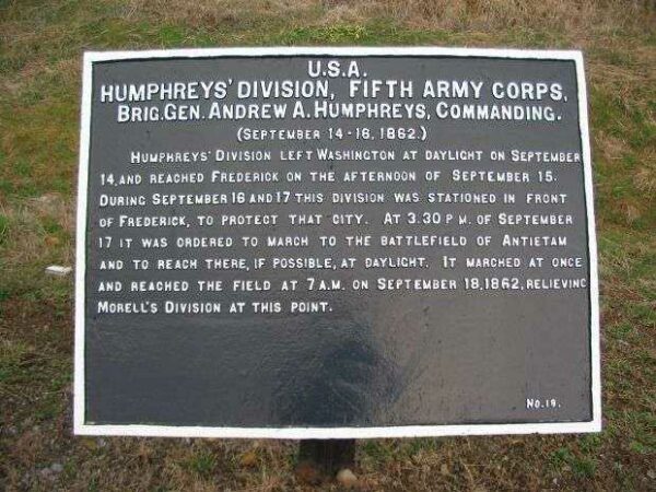 HUMPHREY’S DIVISION, FIFTH ARMY CORPS WAR MEMORIAL PLAQUE