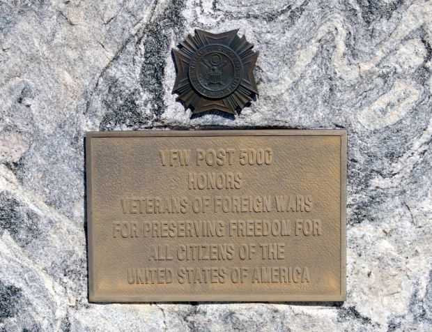 VFW POST 5000 WAR MEMORIAL PLAQUE
