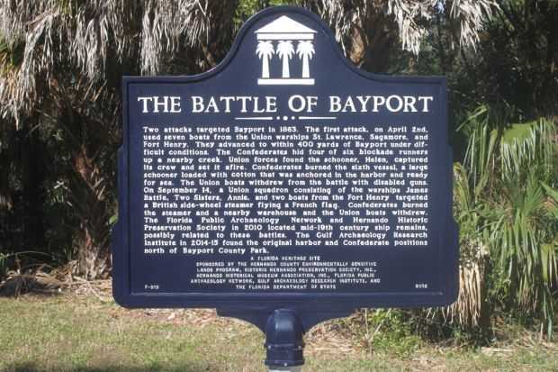 BAYPORT IN THE CIVIL WAR MEMORIAL MARKER BACK