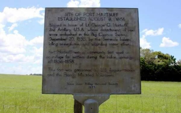 SITE OF FORT HARTSUFF MEMORIAL MARKER