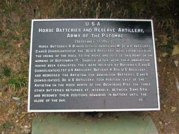 HORSE BATTERIES AND RESERVE ARTILLERY WAR MEMORIAL PLAQUE