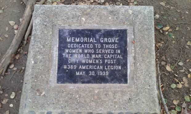 CAPITAL CITY WOMEN’S POST #389 MEMORIAL GROVE PLAQUE