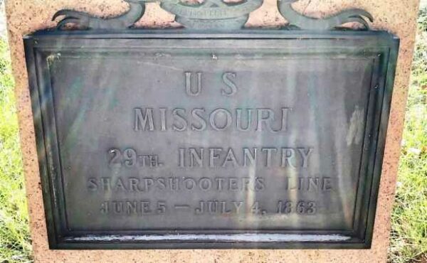 US MISSOURI 29TH INFANTRY WAR MEMORIAL PLAQUE