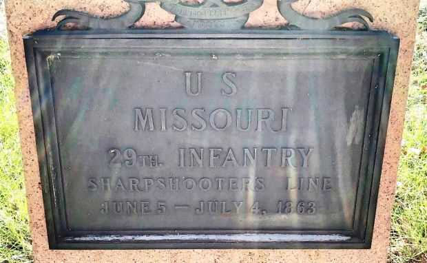 US MISSOURI 29TH INFANTRY WAR MEMORIAL PLAQUE