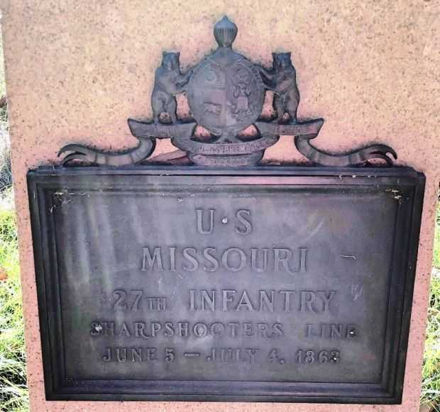 US MISSOURI 27TH INFANTRY WAR MEMORIAL PLAQUE