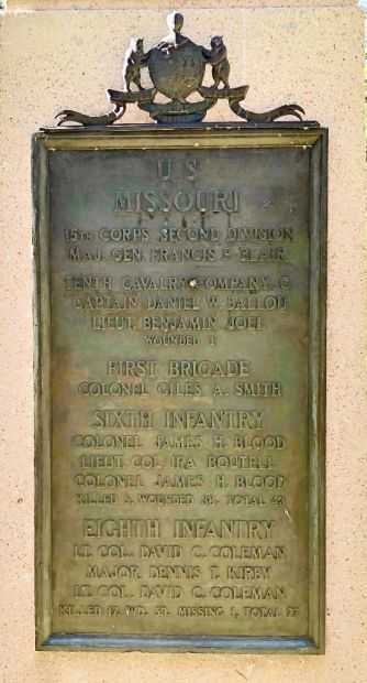US MISSOURI 15TH CORPS WAR MEMORIAL PLAQUE