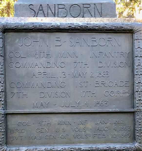 JOHN B SANBORN WAR MEMORIAL PLAQUE
