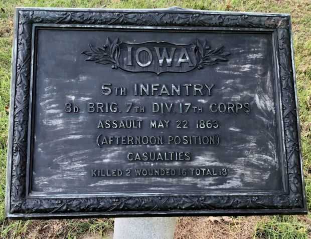 IOWA 5TH INFANTRY WAR MEMORIAL PLAQUE