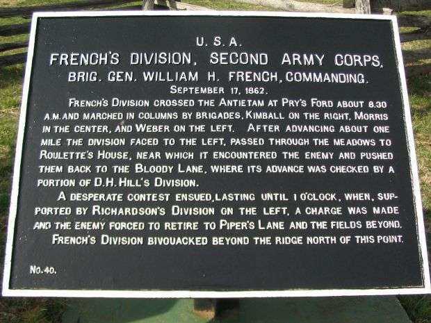 FRENCH’S DIVISION, SECOND ARMY CORPS WAR MEMORIAL PLAQUE