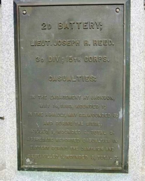 IOWA 2ND BATTERY WAR MEMORIAL PLAQUE