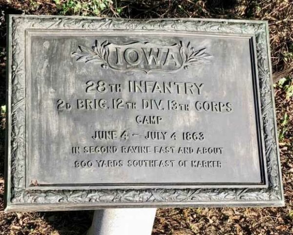 IOWA 28TH INFANTRY WAR MEMORIAL PLAQUE