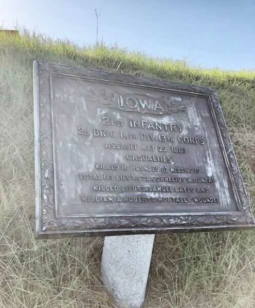 IOWA 21ST INFANTRY WAR MEMORIAL PLAQUE