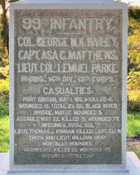 99TH INFANTRY COL. GEORGE W.K. BAILEY WAR MEMORIAL PLAQUE