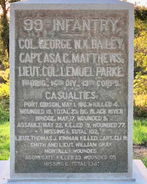 99TH INFANTRY COL. GEORGE W.K. BAILEY WAR MEMORIAL PLAQUE