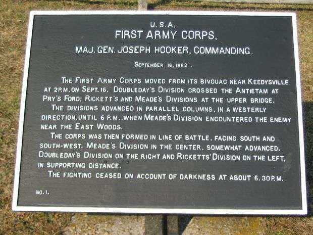 FIRST ARMY CORPS WAR MEMORIAL PLAQUE XVII