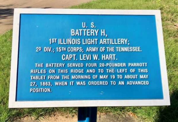 U.S. BATTERY H, 1ST ILLINOIS LIGHT ARTILLERY MEMORIAL PLAQUE II