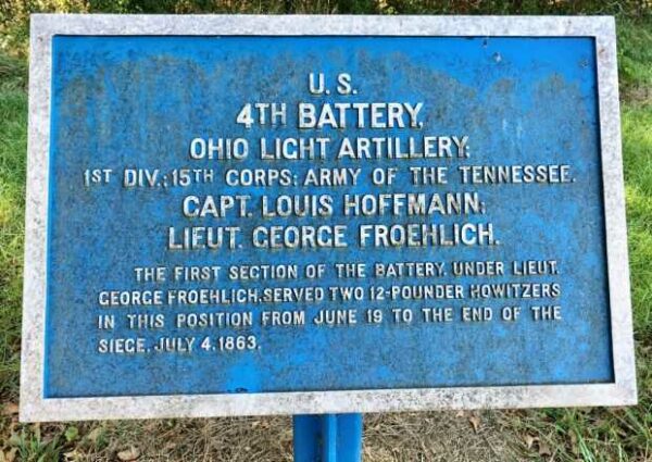U.S. 4TH BATTERY, OHIO LIGHT ARTILLERY MEMORIAL PLAQUE
