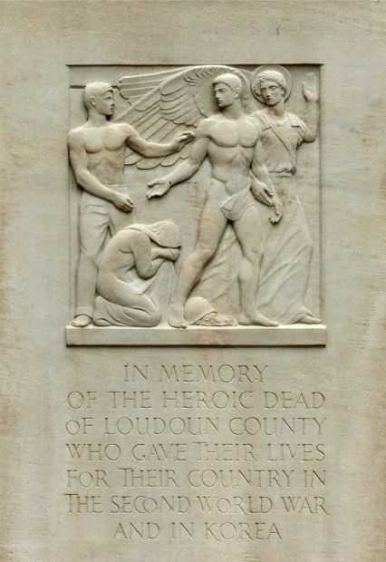 LOUDOUN COUNTY HEROIC DEAD WAR MEMORIAL DEDICATION STONE