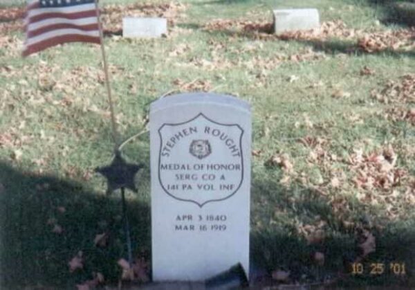 STEPHEN ROUGHT MEDAL OF HONOR MEMORIAL GRAVE STONE