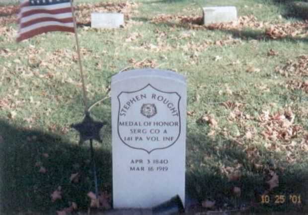 STEPHEN ROUGHT MEDAL OF HONOR MEMORIAL GRAVE STONE