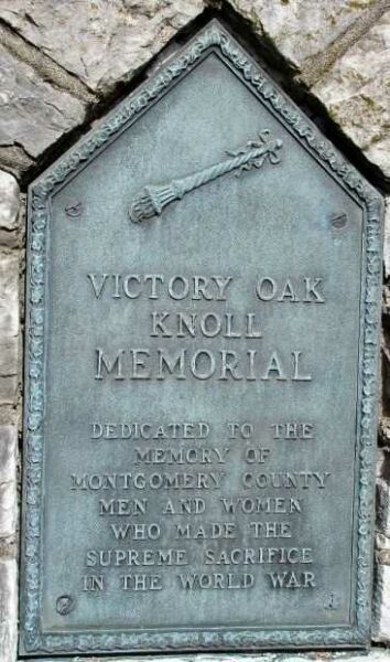 VICTORY OAK KNOLL HILL MEMORIAL PLAQUE A