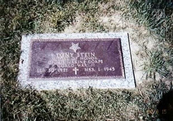 TONY STEIN MEDAL OF HONOR MEMORIAL GRAVE STONE