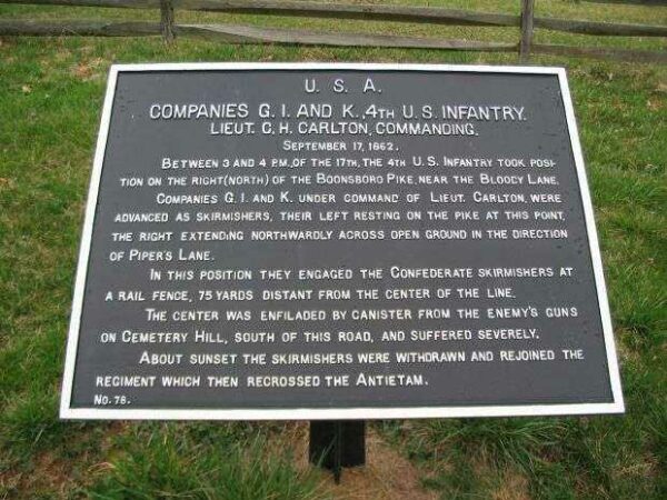 COMPANIES G. I. AND K. 4TH U.S. INFANTRY WAR MEMORIAL PLAQUE